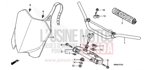 HANDLE PIPE/TOP BRIDGE CRF250RC de 2012